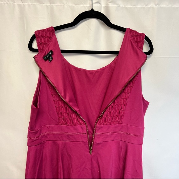 Torrid Fuschia Pink Sleeveless Lace Fit And Flare Midi Dress Plus Size 18 - Picture 11 of 14